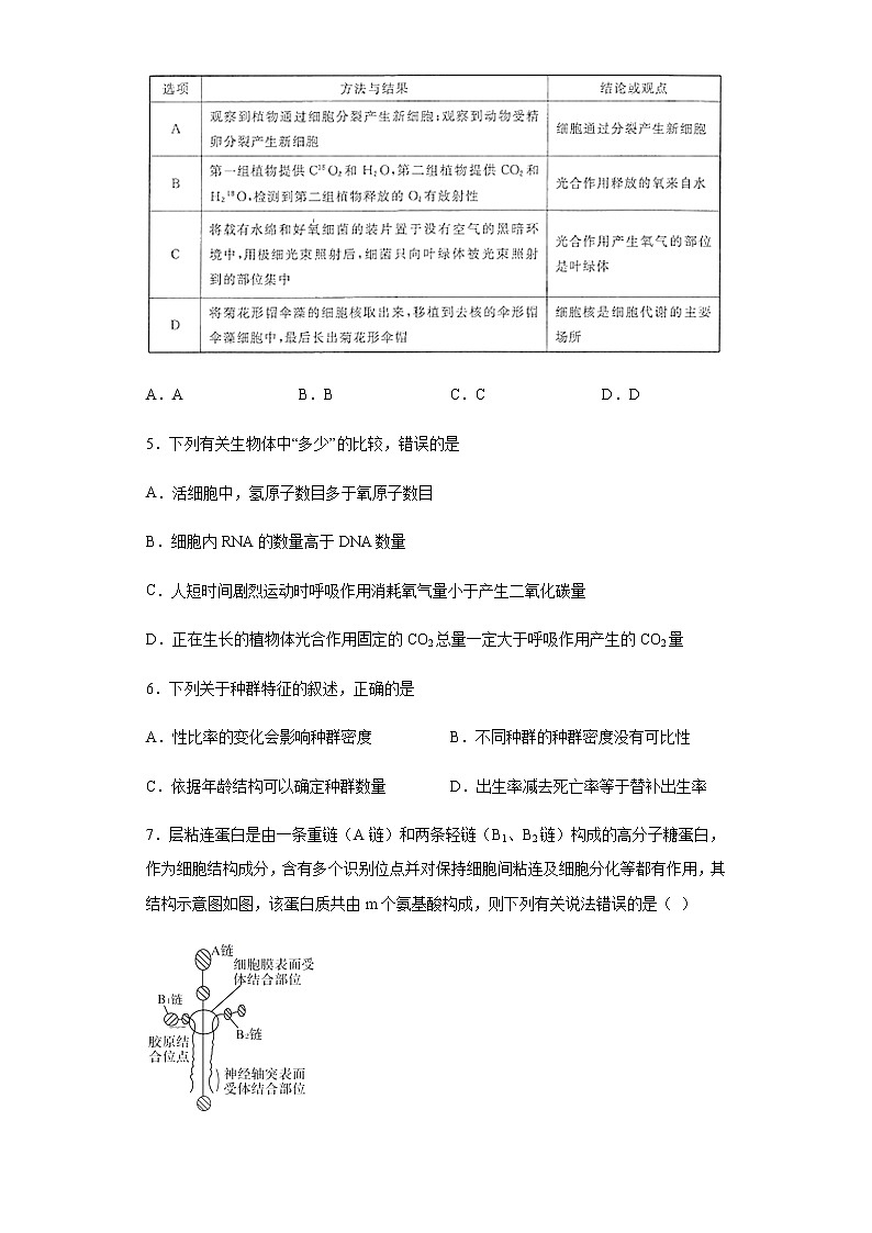 2022厦门外国语学校高一上学期第一次月考(10月)生物试题含答案02