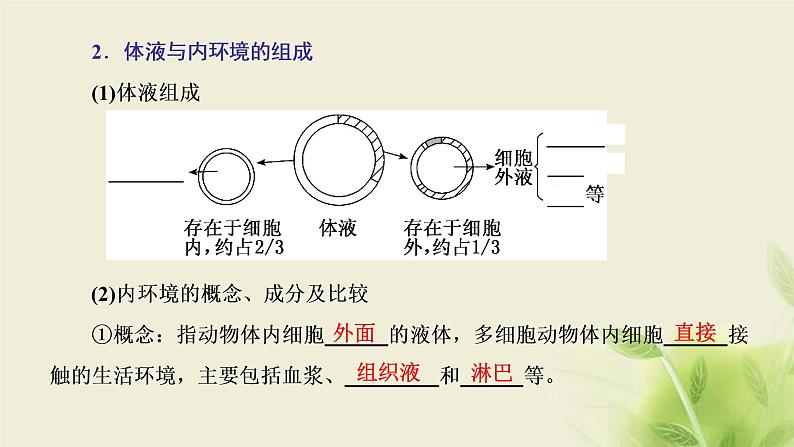 浙科版高中生物选择性必修1第一章内环境与稳态第一节人体细胞生活在内环境中课件第5页