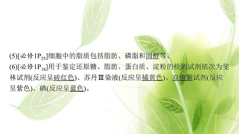 新教材高考生物二轮复习点中点聚焦__锁定教材180条“答案用语”课件第5页