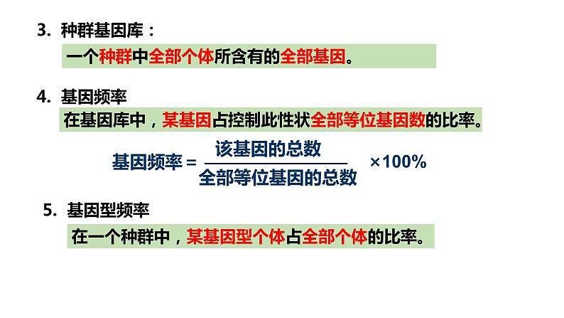 2021-2022学年高一下学期生物人教版(2019)必修二 6.3 种群基因组成的变化和物种的形成课件(51张PPT)06