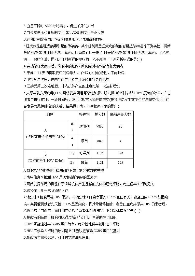 (7)生命活动的调节——2021-2022学年人教版(2019)生物高二下学期期末专项复习第2页