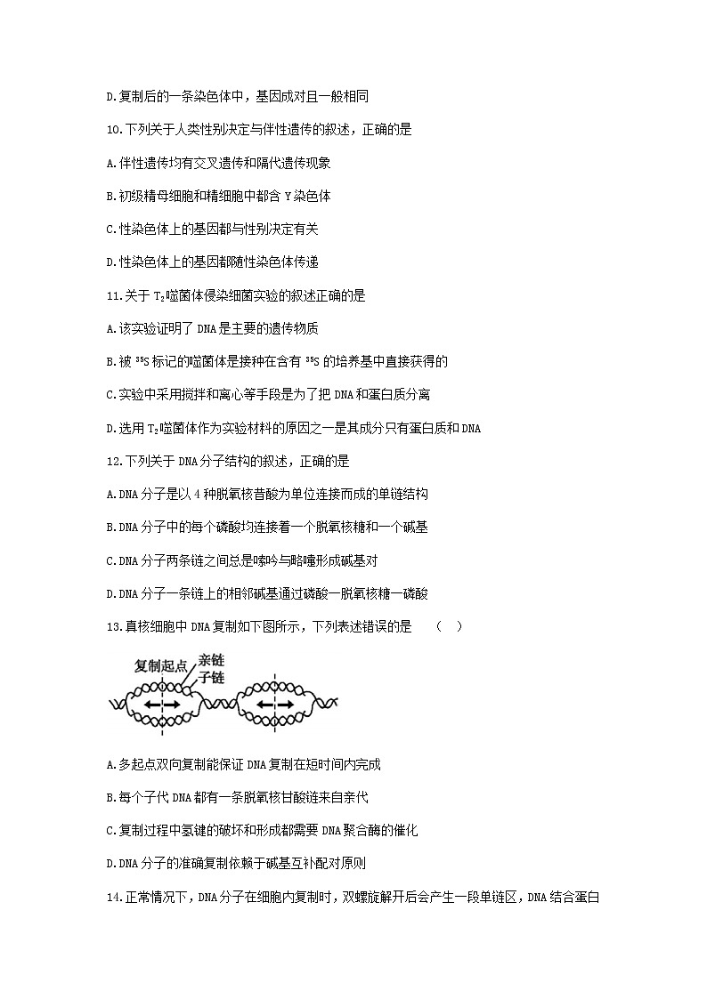 2021济宁泗水县高一下学期期中考试生物试题含答案第3页