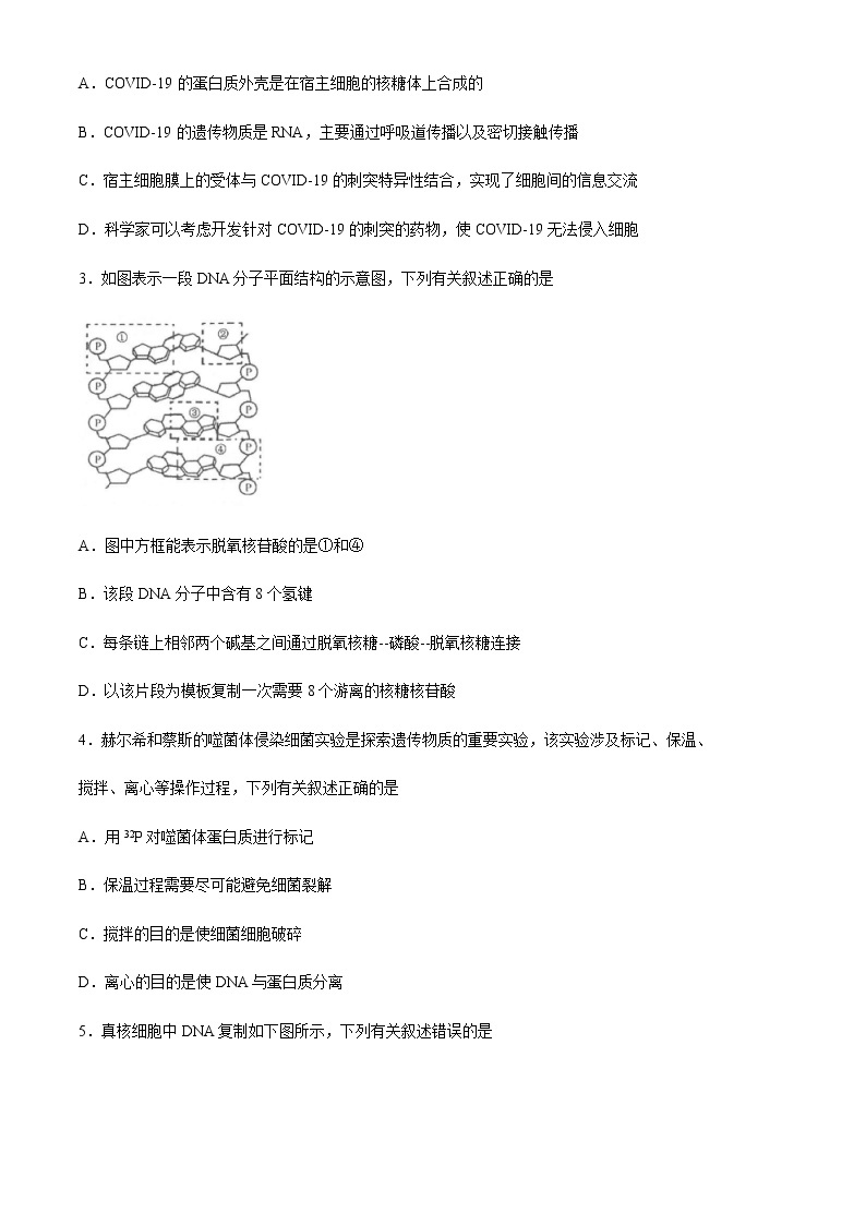 2021江苏省常熟市高一下学期期中考试生物试题含答案02