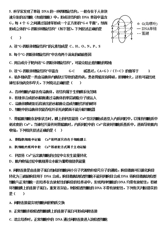 2021-2022学年山东省淄博市第一中学高二下学期期中考试生物试题含答案03