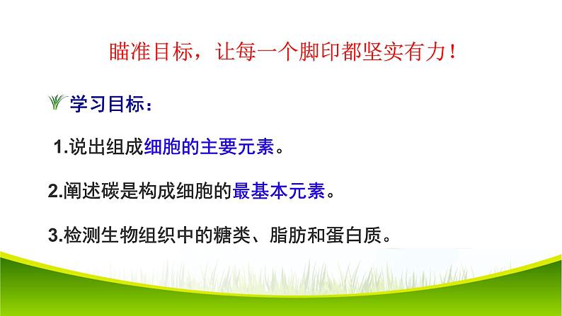 2.1 细胞中的元素和化合物 课件-2021-2022学年人教版(2019)高一生物必修一02
