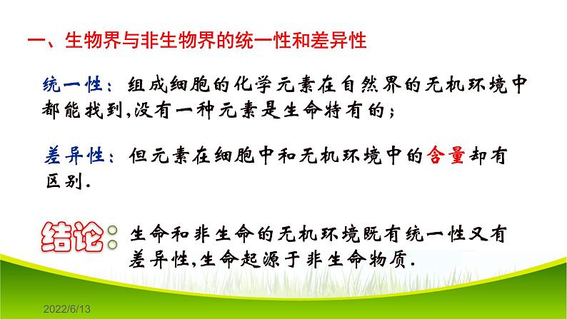 2.1 细胞中的元素和化合物 课件-2021-2022学年人教版(2019)高一生物必修一05