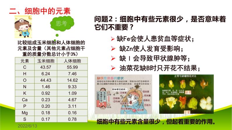 2.1 细胞中的元素和化合物 课件-2021-2022学年人教版（2019）高一生物必修一07