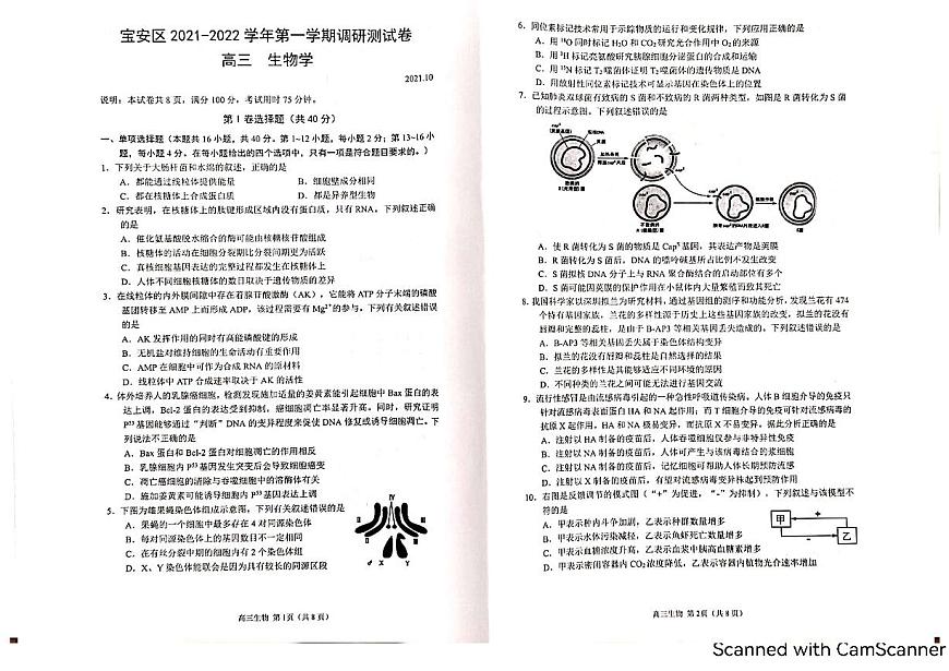 生物試題第1頁(yè)