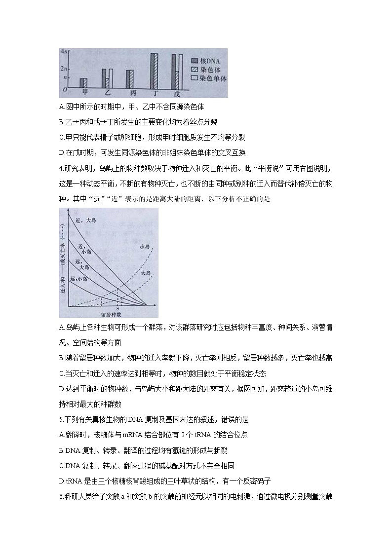 2022广西名校大联考高三上学期第一次大联考(入学摸底考试)生物(全国卷)含答案02