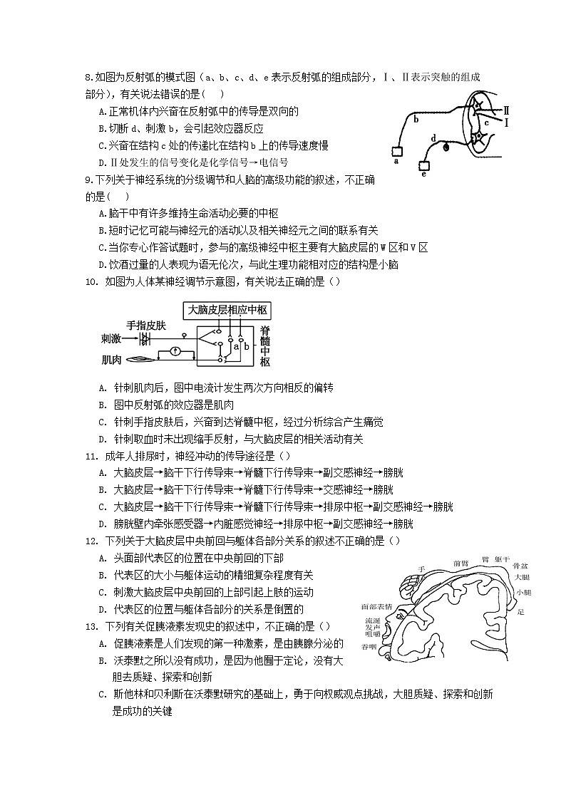 2022省哈尔滨宾县一中校高二上学期第一次月考生物试题含答案第2页