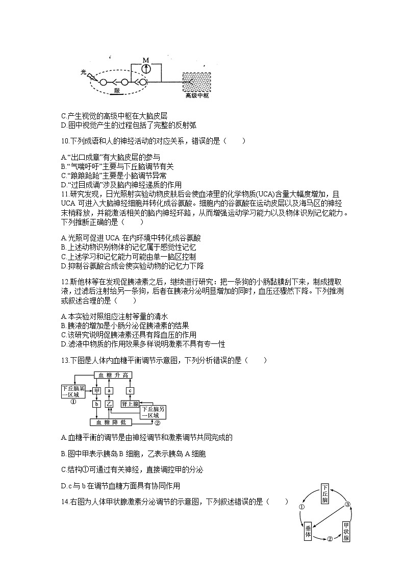 2022沈阳第八十三中学高二上学期期初考试生物试题含答案第3页