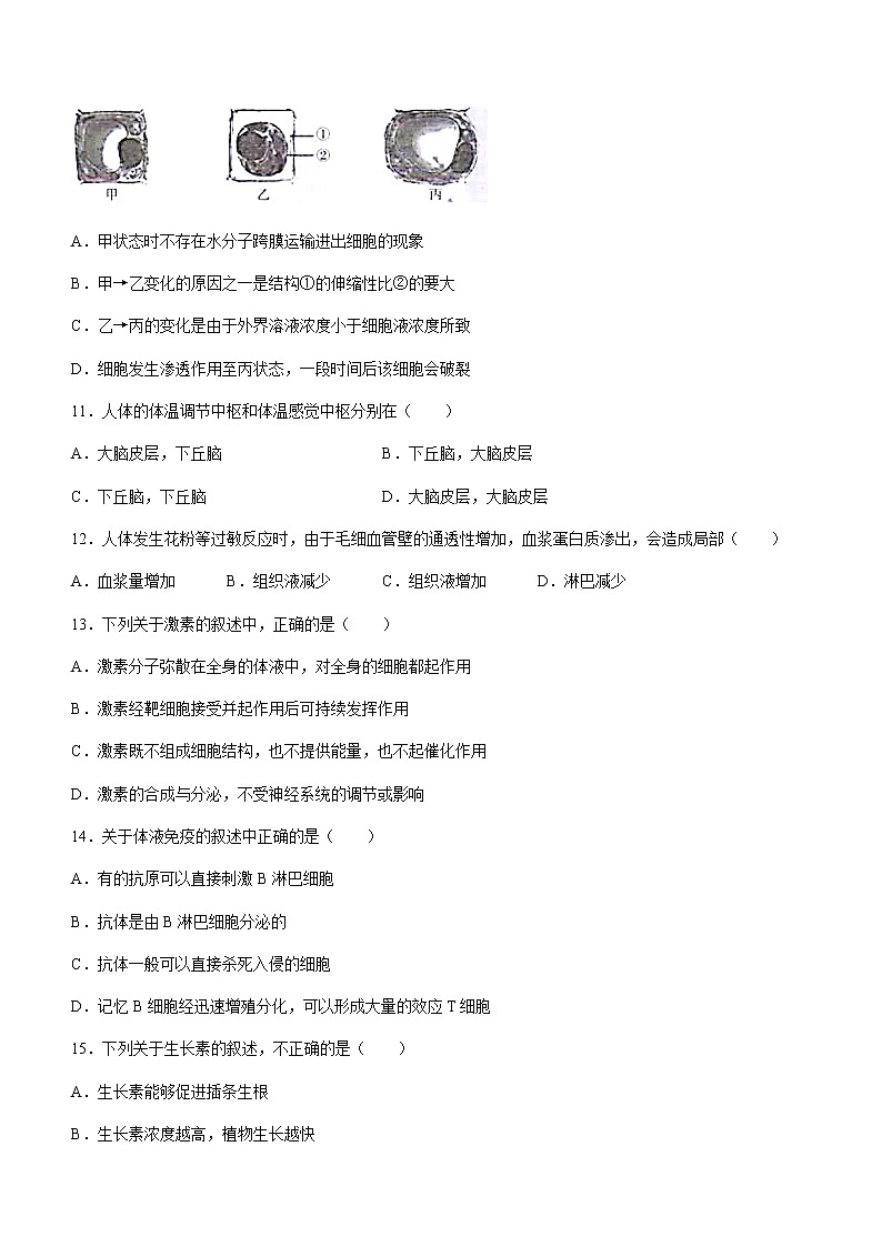 2021桂林高二下学期期末生物(理)试卷含答案第3页