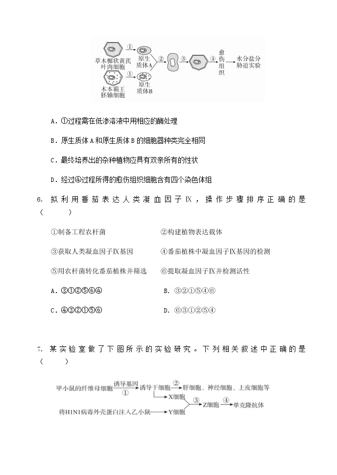 2021北京延庆区高二下学期期中考试生物试题含答案03