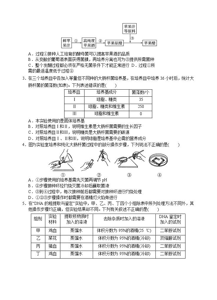 孝感市普通高中2020-2021学年高二下学期期末考试试卷生物试卷第2页
