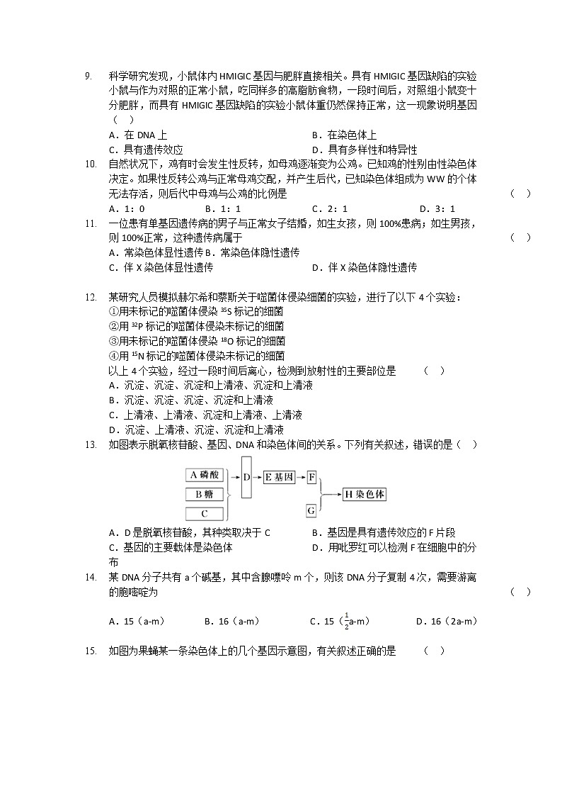 2021陕西省绥德中学高一下学期期末生物试题含答案第2页