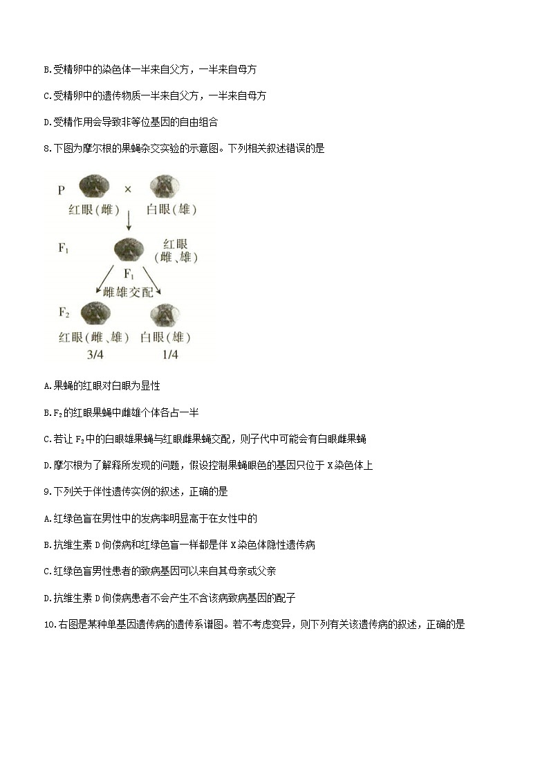 2021大理部分学校高一下学期6月月考生物试题含答案第3页