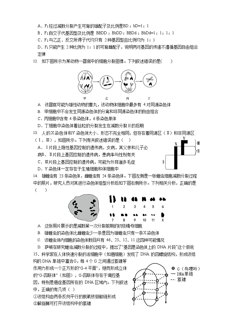 湖北省云学新高考联盟学校2021-2022学年高一下学期5月联考生物试题第3页