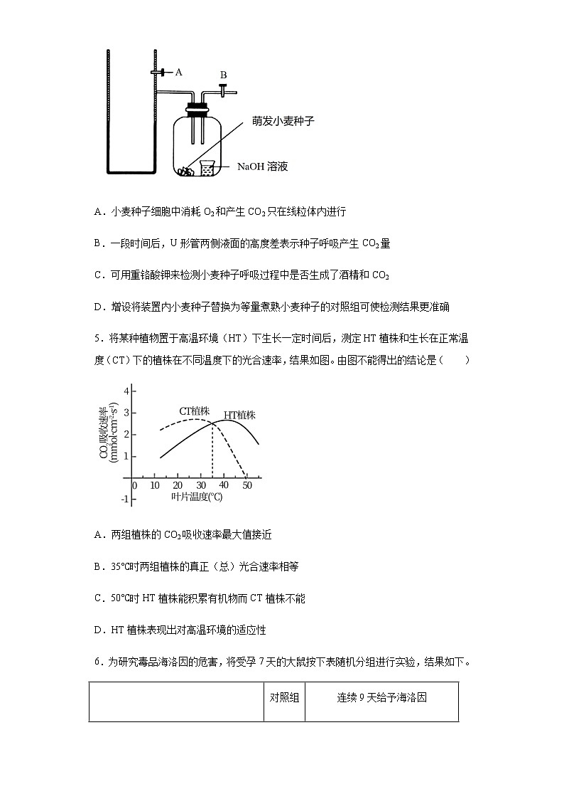 2022届河北省石家庄市二中高三考前模拟生物试题含解析03