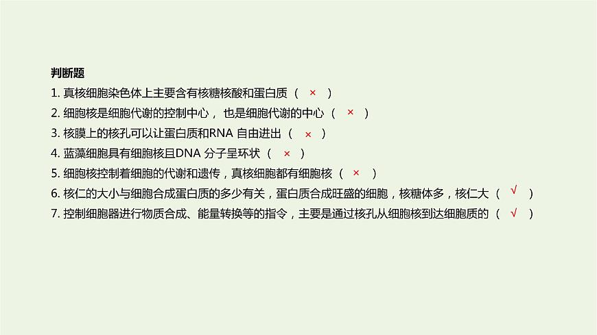 新人教版高中生物必修1第3章細(xì)胞的基本結(jié)構(gòu)第3節(jié)細(xì)胞核的結(jié)構(gòu)和功能課件第5頁