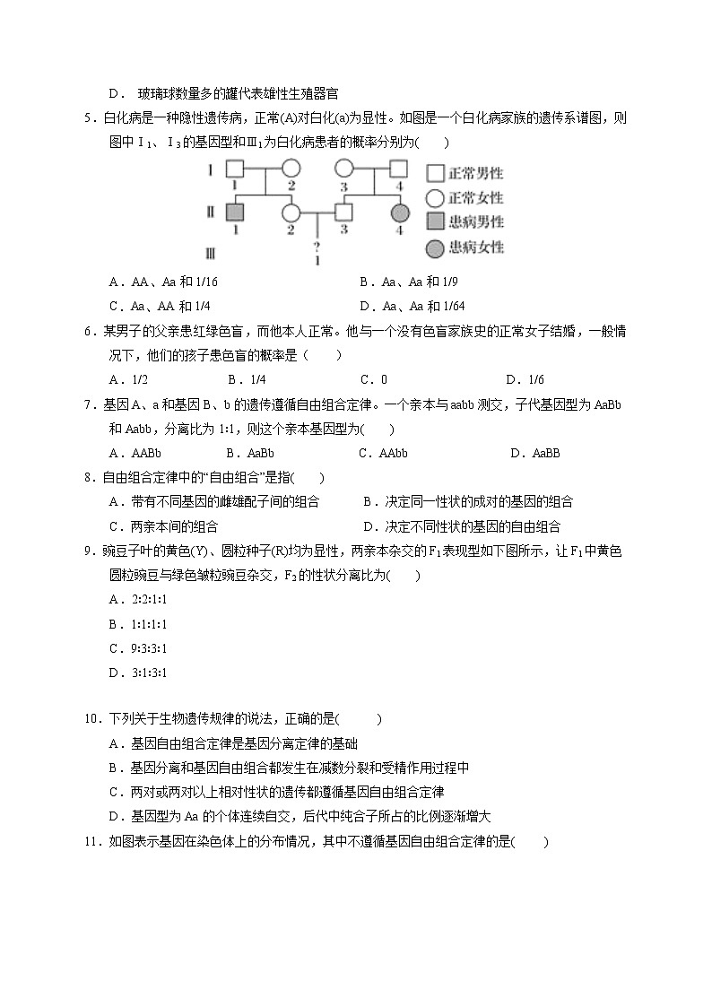2021静宁县一中高二下学期第一次月考生物(普)试题缺答案第2页