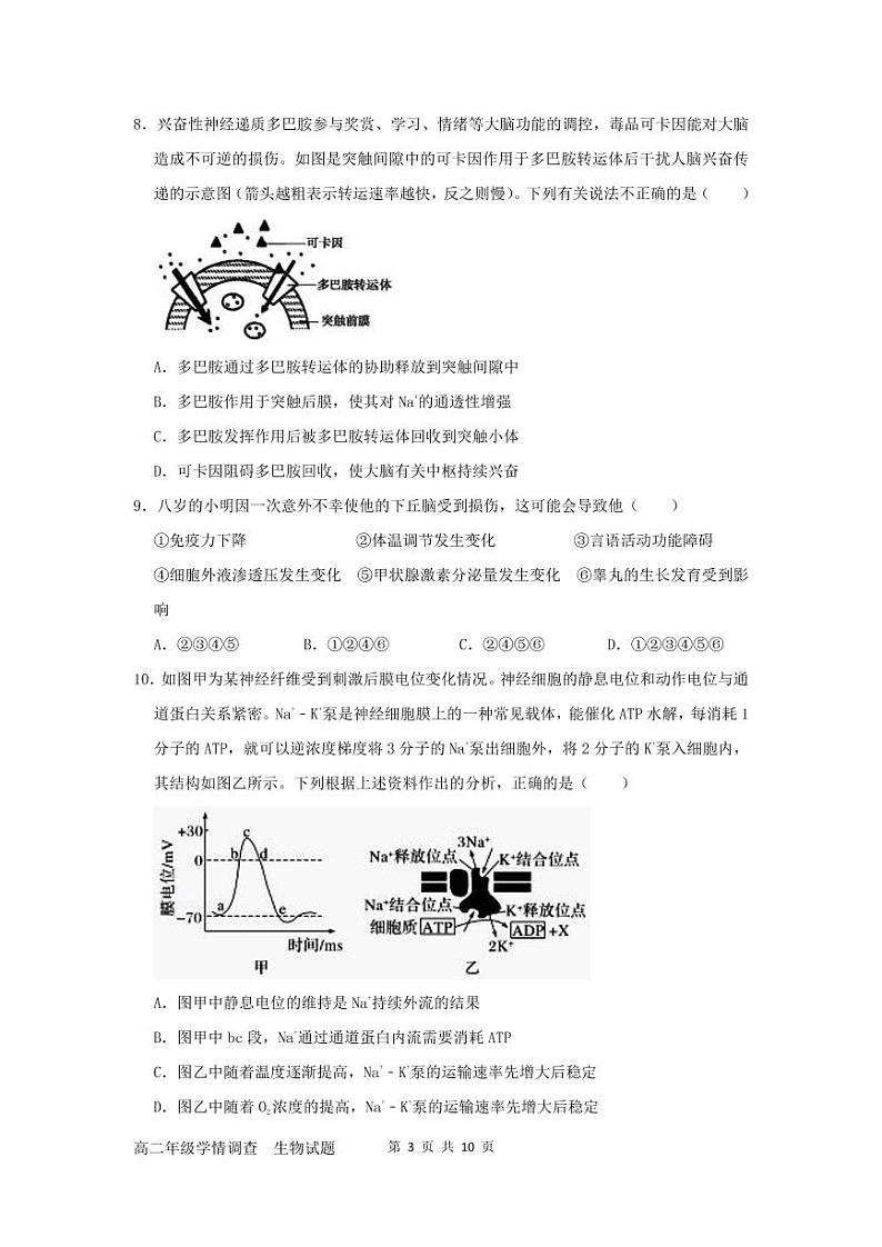 生物试卷第3页