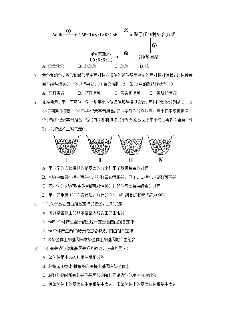 2021天津市实验中学滨海学校高一下学期期中考试生物试题含答案第2页