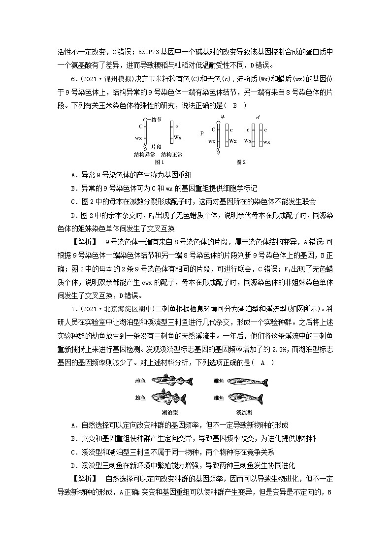 高考生物二轮复习专题跟踪检测7变异、育种与进化试题含答案第3页