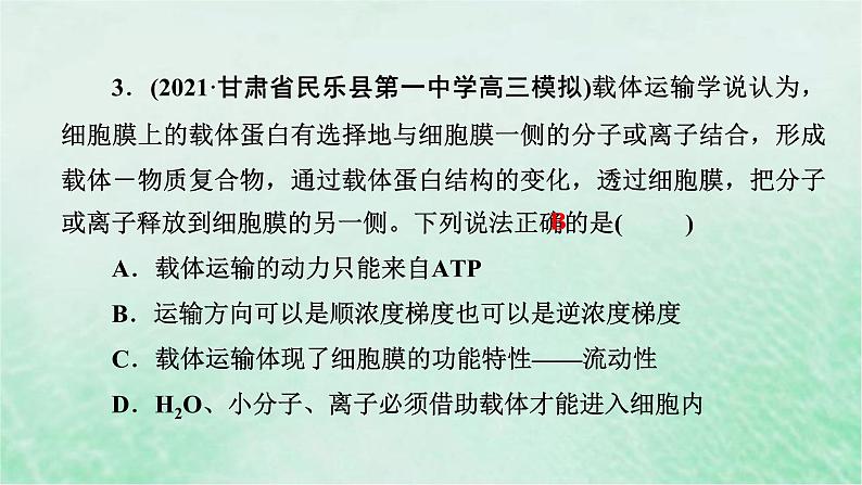 高考生物二轮复习热点专训8载体课件第8页