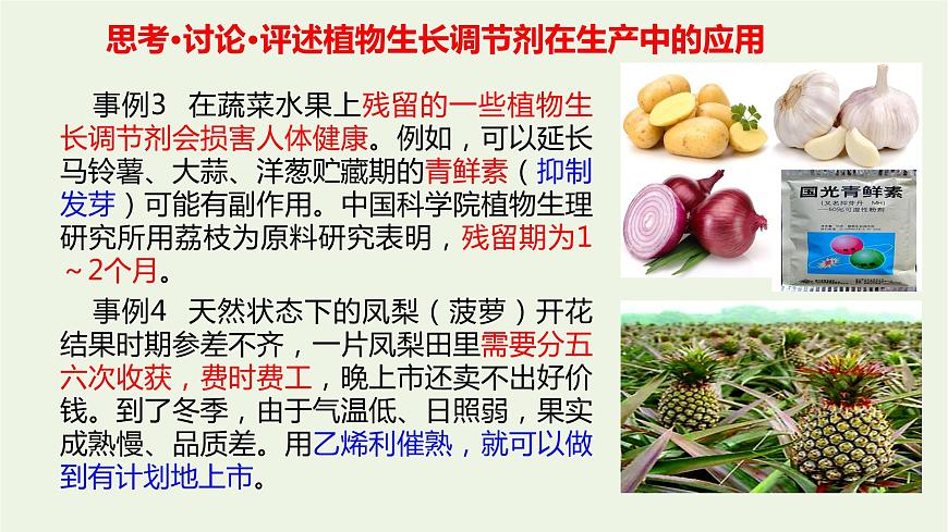 新人教版高中生物選擇性必修1第5章植物生命活動(dòng)的調(diào)節(jié)第3節(jié)植物生長(zhǎng)調(diào)節(jié)劑的應(yīng)用課件第6頁(yè)