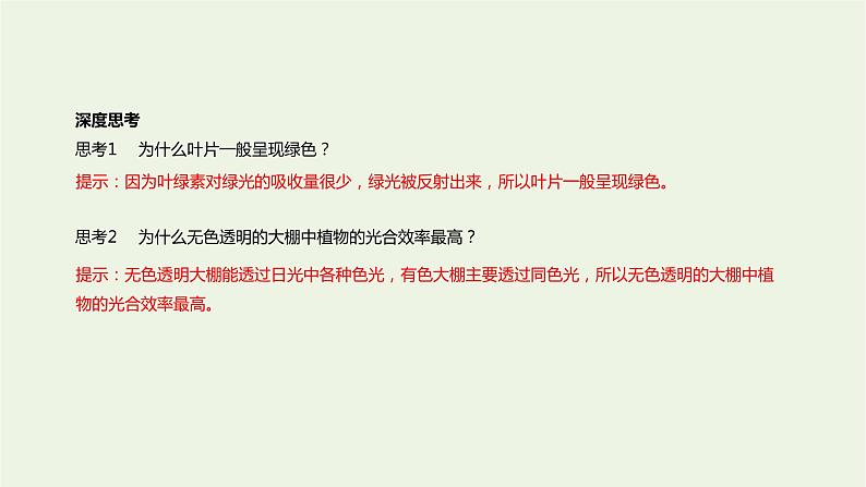 新人教版高中生物必修1第5章细胞的能量供应和利用第4节光合作用与能量转化课件07