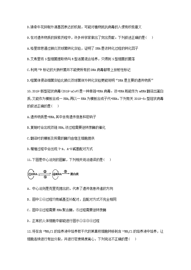 高中生物暑假作业20专项训练二遗传的分子基础综合能力提升含解析第3页