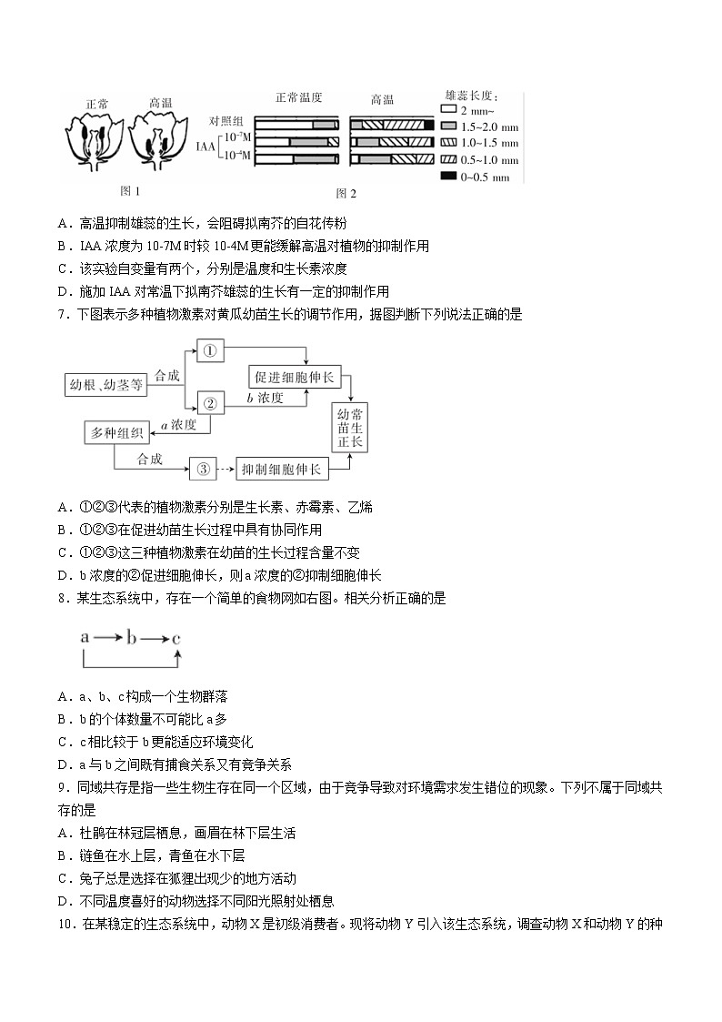安徽省阜阳市2021-2022学年高二下学期期末教学质量统测生物试题(含答案)02
