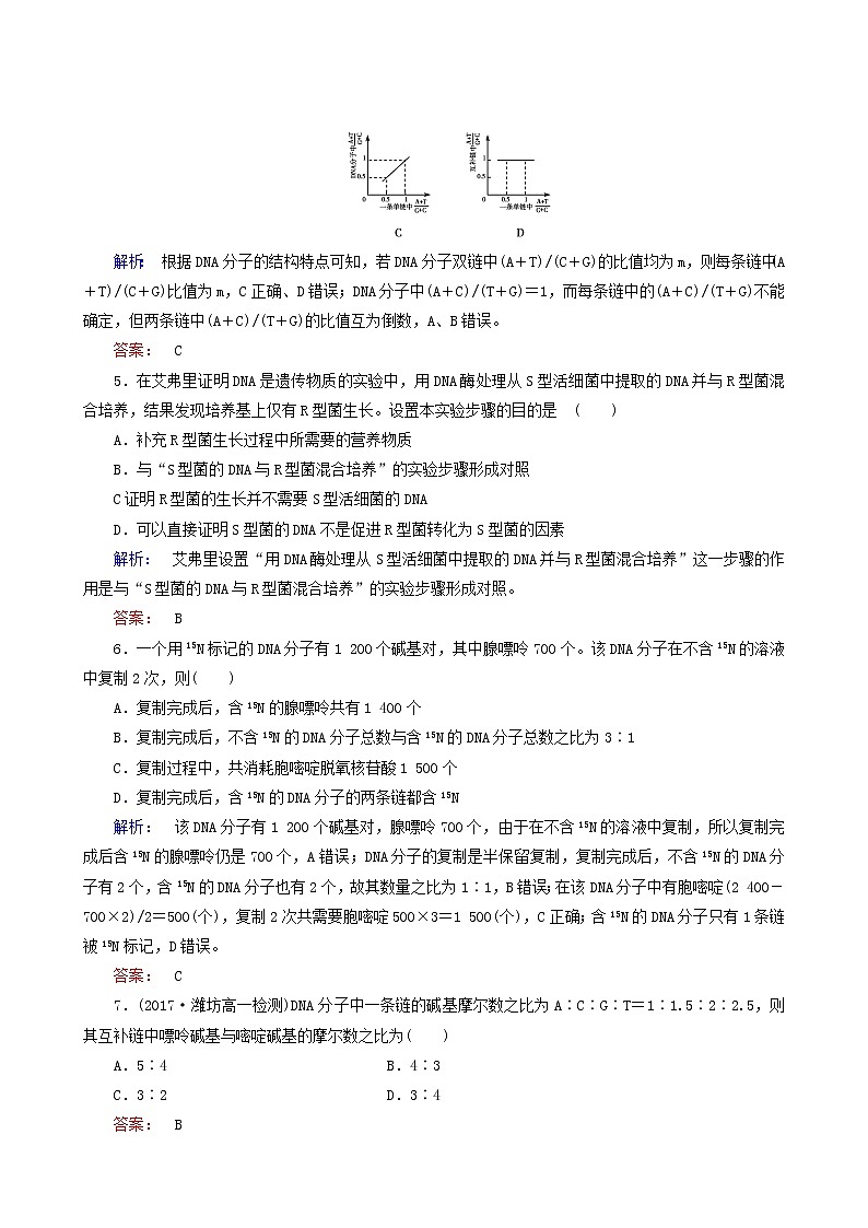人教版高中生物必修2第3章基因的本質(zhì)階段質(zhì)量評(píng)估3含答案第2頁