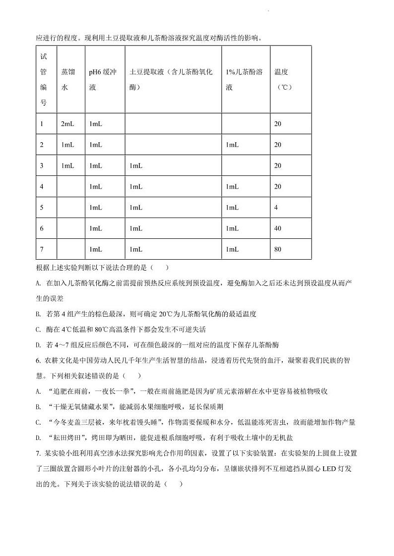 2023年河南省安阳市高三年级TOP二十名校调研摸底考试生物试题含答案第2页
