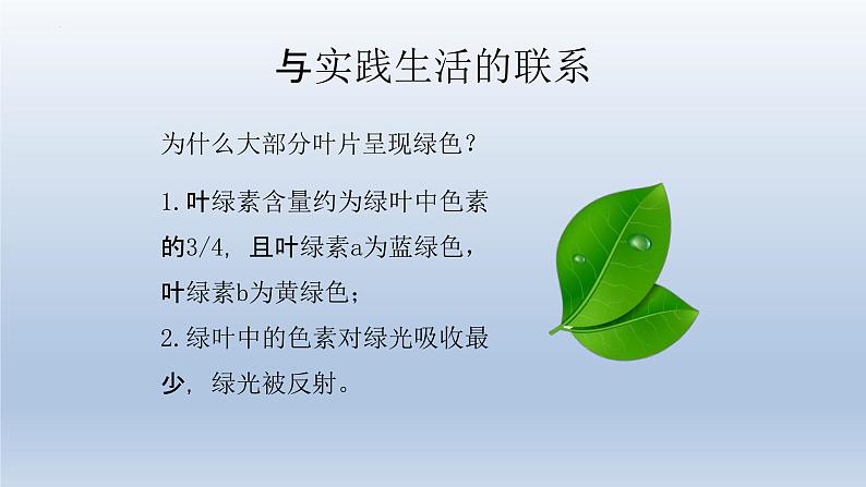 5.4光合作用与能量转化(第二课时)--高一上学期生物人教版必修1 课件07