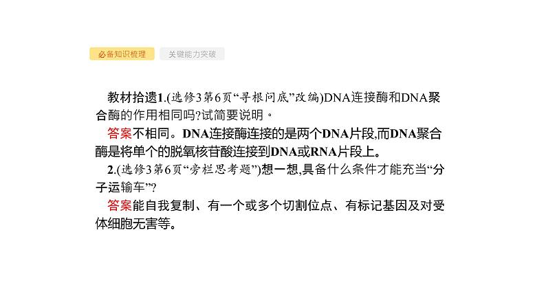 高考生物一轮复习第36讲基因工程课件第7页