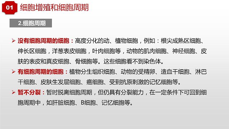高三一轮复习生物:第14讲 细胞的增殖课件第8页