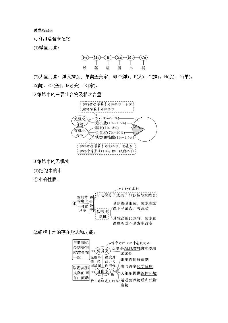 2023版创新设计高考生物(新教材人教版)总复习一轮讲义第2讲 细胞中的无机物、糖类和脂质第2页