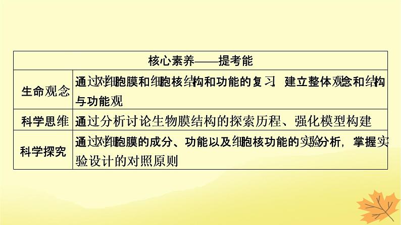 2023版高考生物一轮总复习第2单元细胞的基本结构细胞的物质输入和输出第1讲细胞膜的结构和功能细胞核的结构和功能课件03