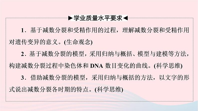 2023版高考生物一轮总复习第4单元细胞的生命历程第12课减数分裂和受精作用课件02
