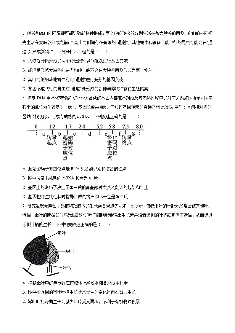 辽宁省鞍山市第一中学2022届高三第六次模拟考试-生物试题第2页