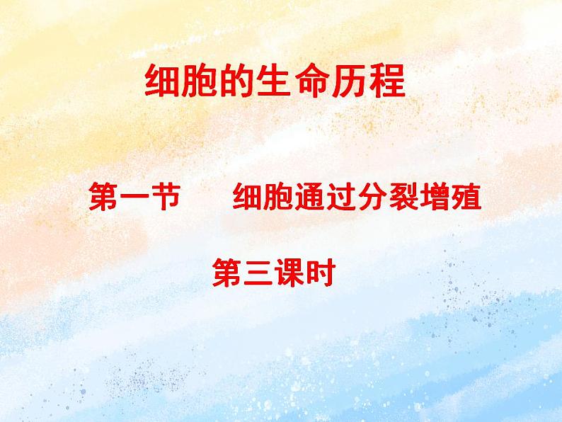 4.1细胞通过分裂增殖第三课时课件浙科版(2019)高中生物必修一01