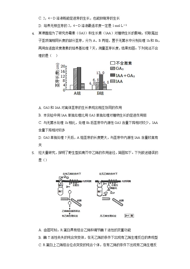 5.3植物生长调节剂的应用 人教版(2019)高中生物选择性必修第一册同步练习(含答案解析)02
