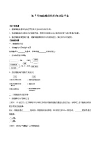 2021学年第3章 细胞的基本结构第1节 细胞膜的结构和功能学案