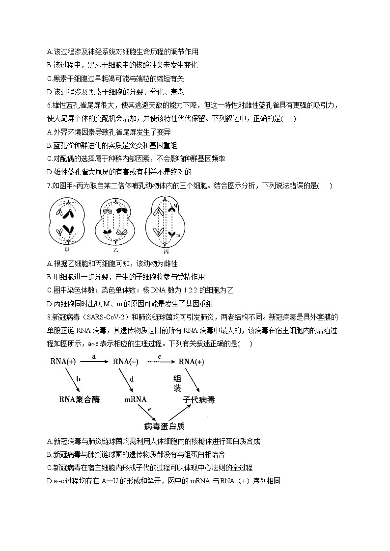 2023届高三生物开学摸底练习卷(河北卷)第2页