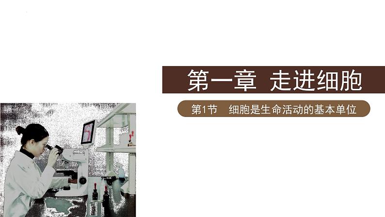 1.1细胞是生命活动的基本单位课件-2021-2022学年高一上学期生物人教版(2019)必修1第1页