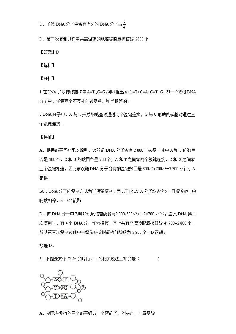 广西壮族自治区钦州市四中2020-2021学年高一下学期第八周周测生物试题含答案第2页