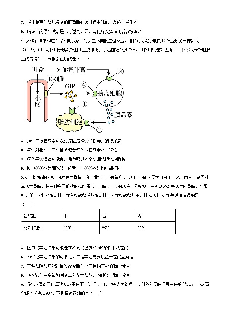 2022烟台高二下学期期末考试生物试题含解析02