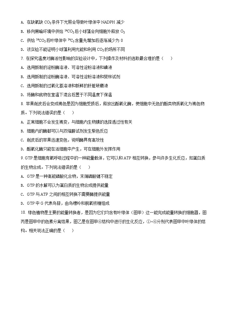 2022烟台高二下学期期末考试生物试题含解析03