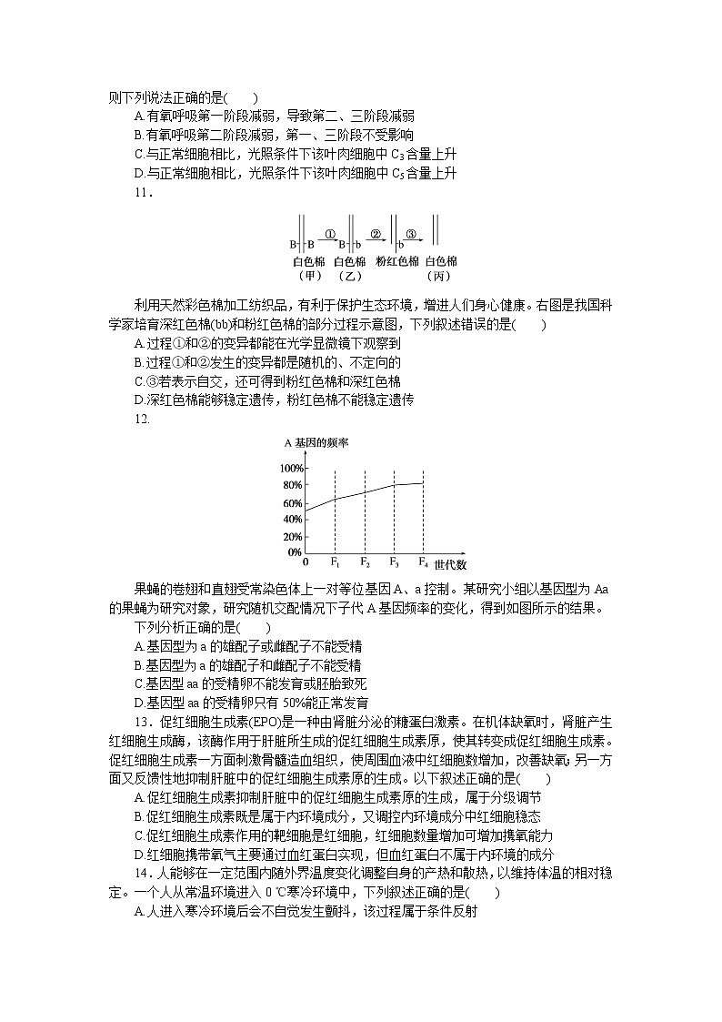 湖北版高考生物复习仿真模拟冲刺标准练(四)含答案第3页